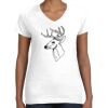 Women's Fine Jersey V-Neck Tee Thumbnail