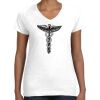 Women's Fine Jersey V-Neck Tee Thumbnail