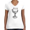 Women's Fine Jersey V-Neck Tee Thumbnail