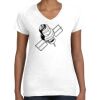 Women's Fine Jersey V-Neck Tee Thumbnail