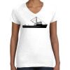 Women's Fine Jersey V-Neck Tee Thumbnail